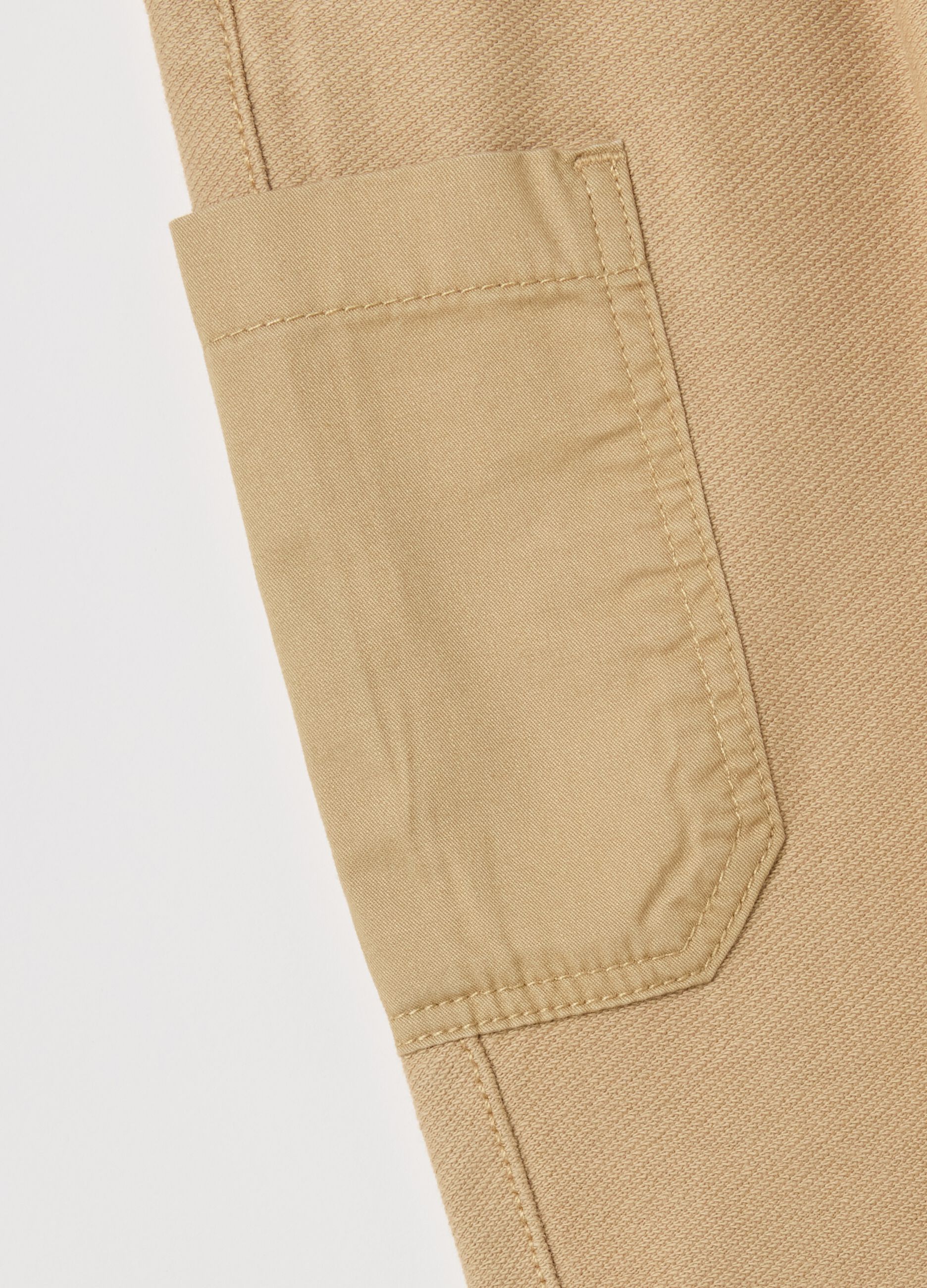 Cotton cargo pants with drawstring