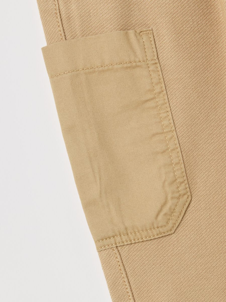 Cotton cargo pants with drawstring_2