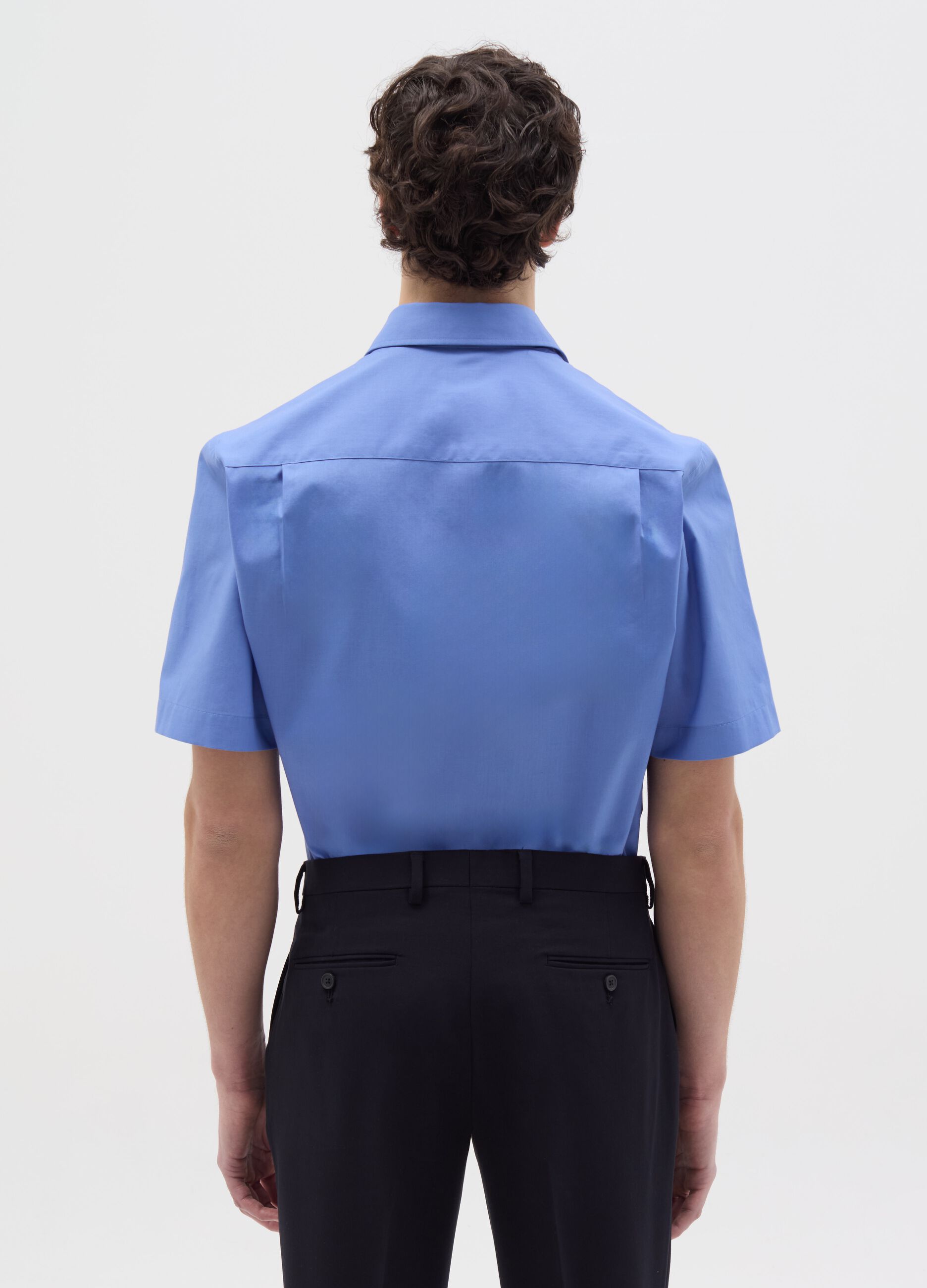Regular-fit easy-iron shirt with short sleeves