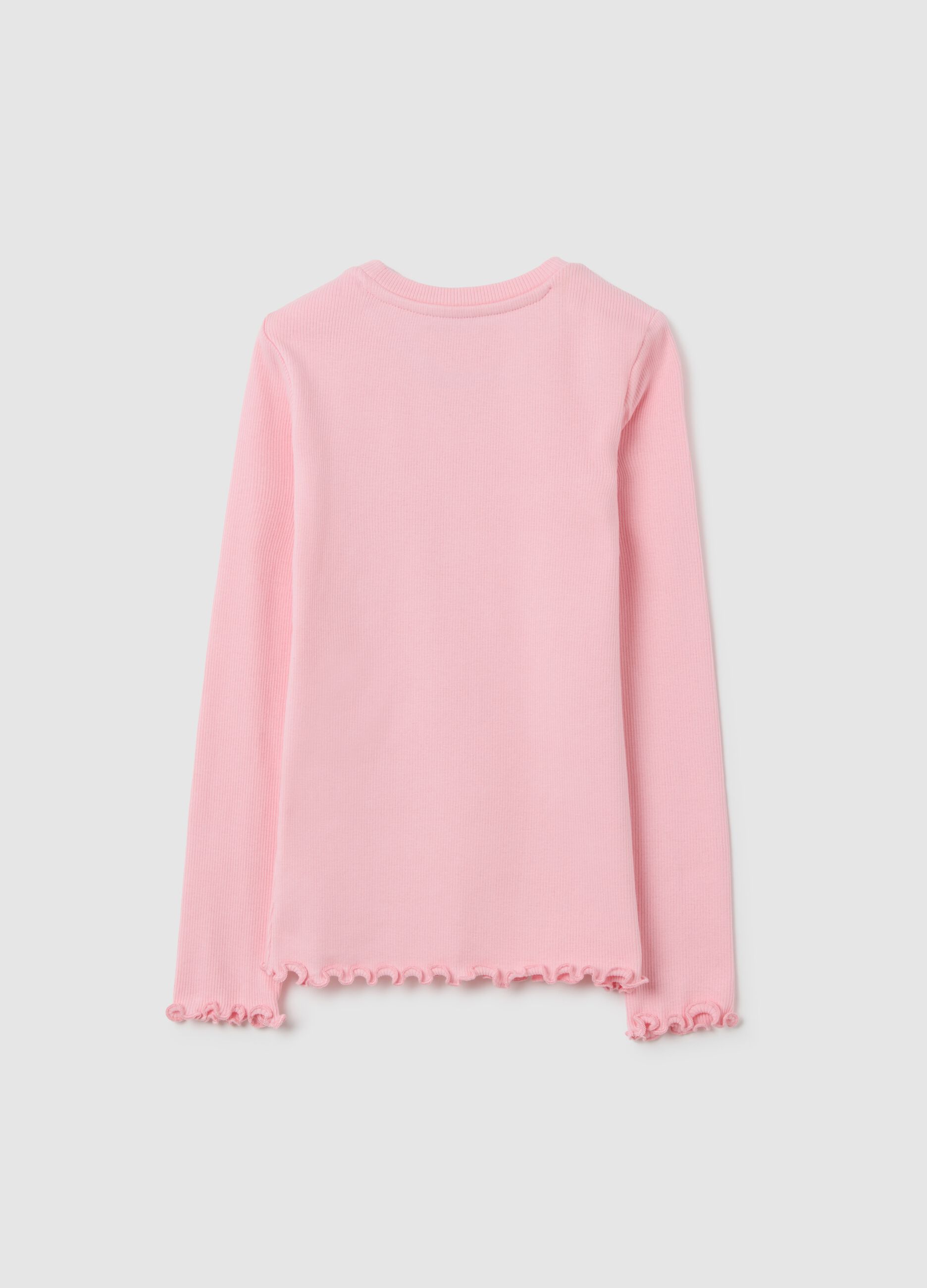 Girls' pink cotton regular fit top