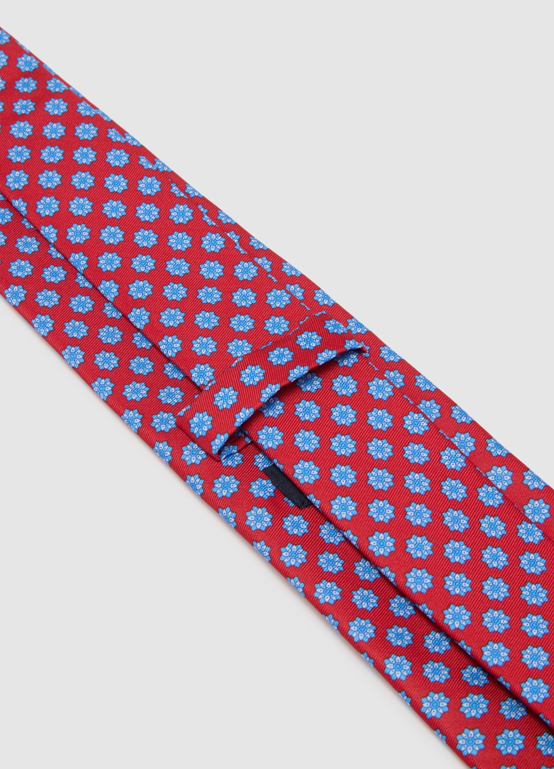 Men's Multicolor Tie with Geometric Pattern