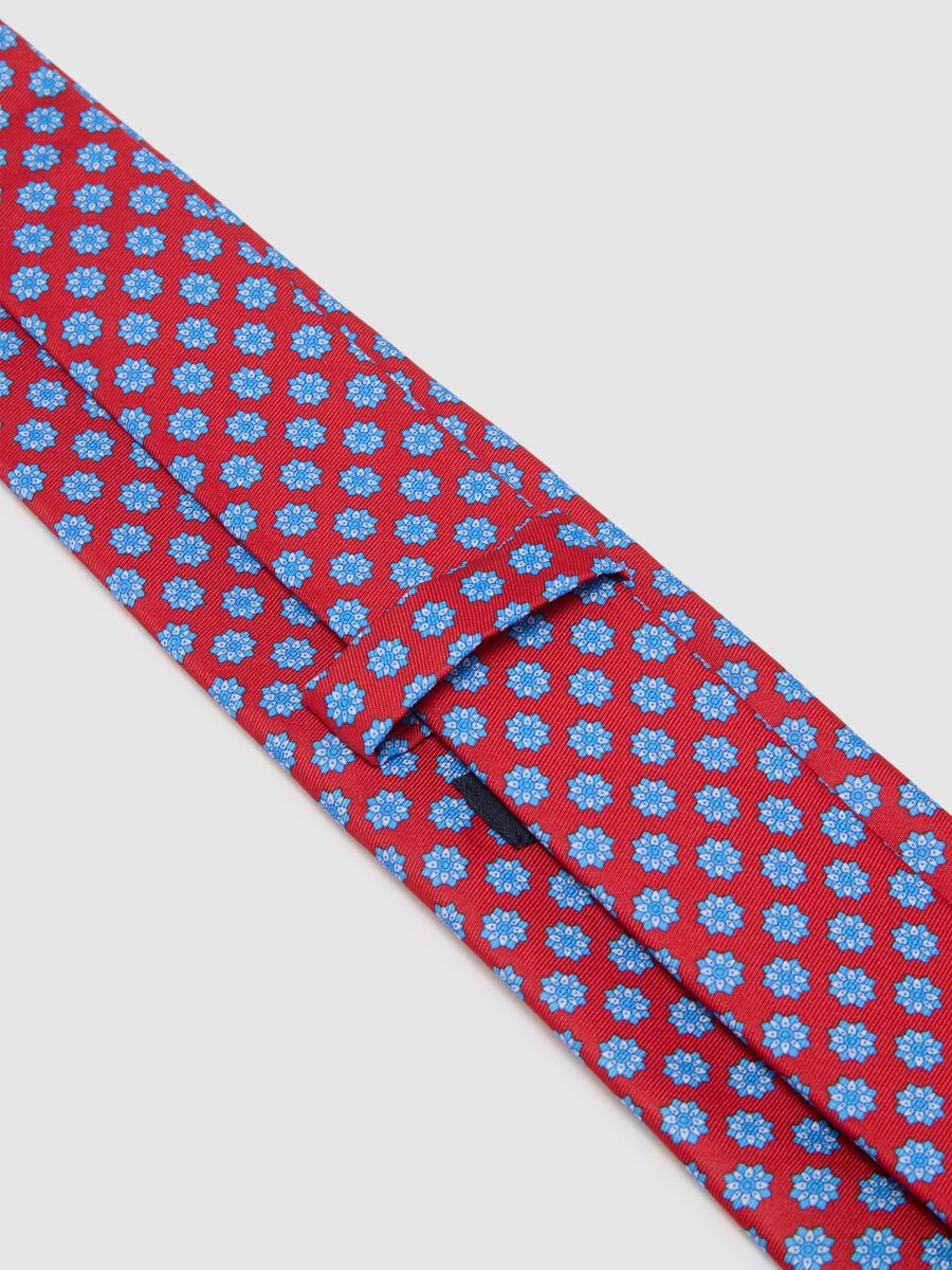 Men's Multicolor Tie with Geometric Pattern_1