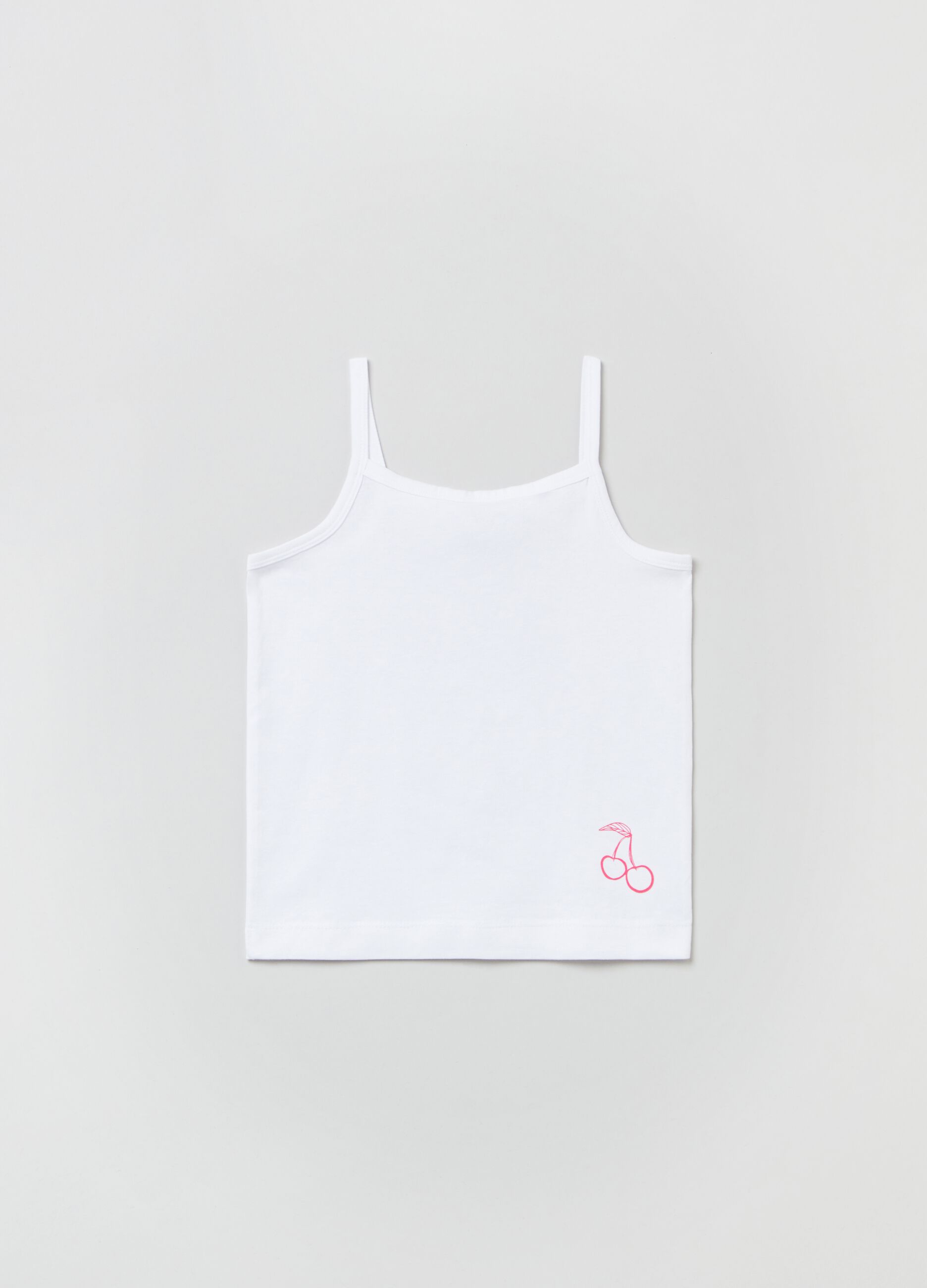 Tank top in cotone con stampa _0