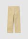 Children's beige trousers in stretch cotton and regular fit velvet_4