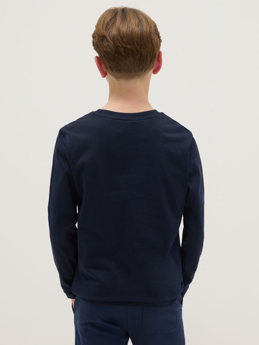 Blue pure cotton regular fit t-shirt for children_1