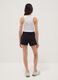 Girls&rsquo; pure cotton black shorts with elasticated waistband_1