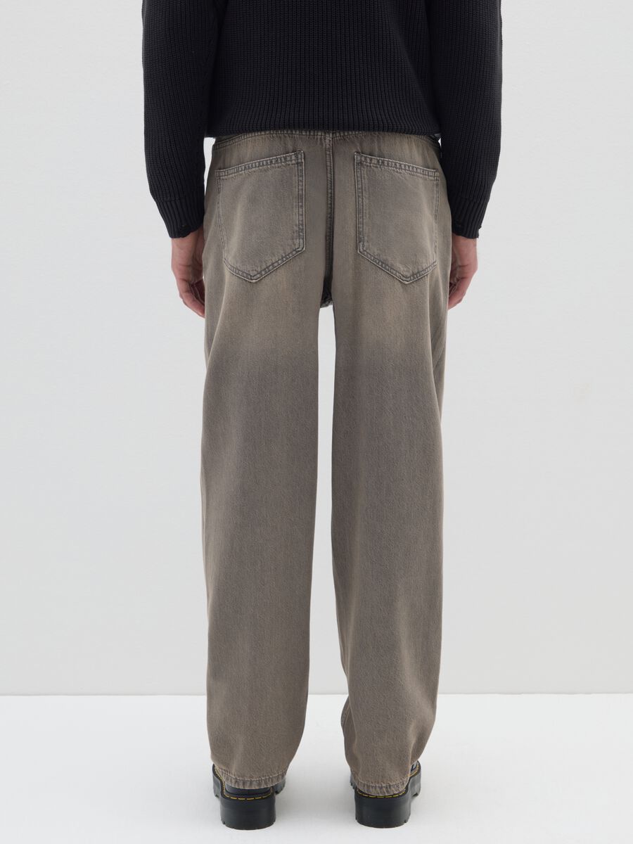 Brown baggy jeans in pure cotton_2