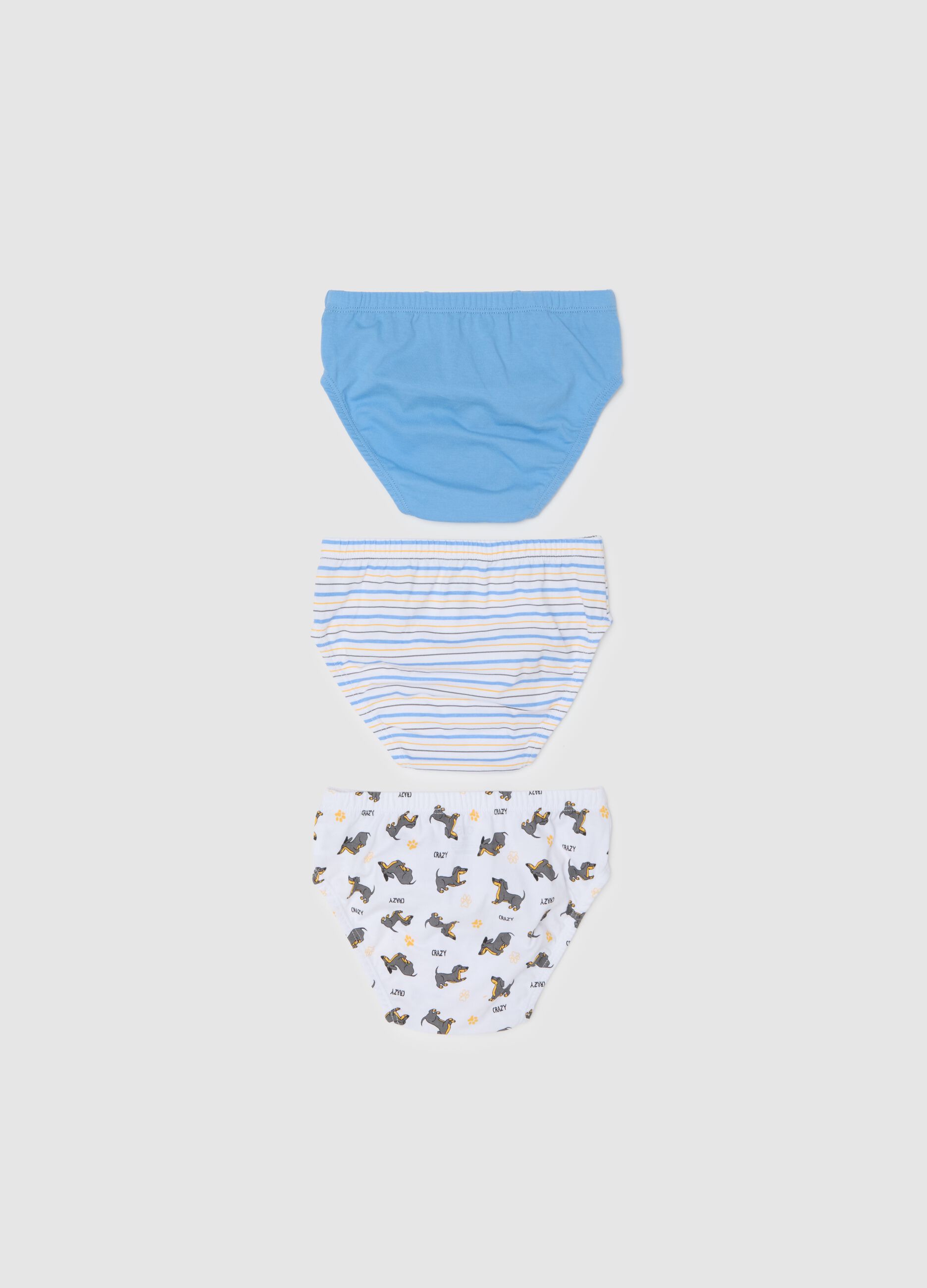 Children's multicolour cotton briefs regular fit tripack