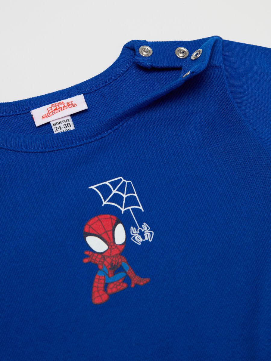Two-pack short-sleeved bodysuits with Spidey print_2