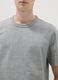 Short-sleeve grey pure cotton regular fit t-shirt_3