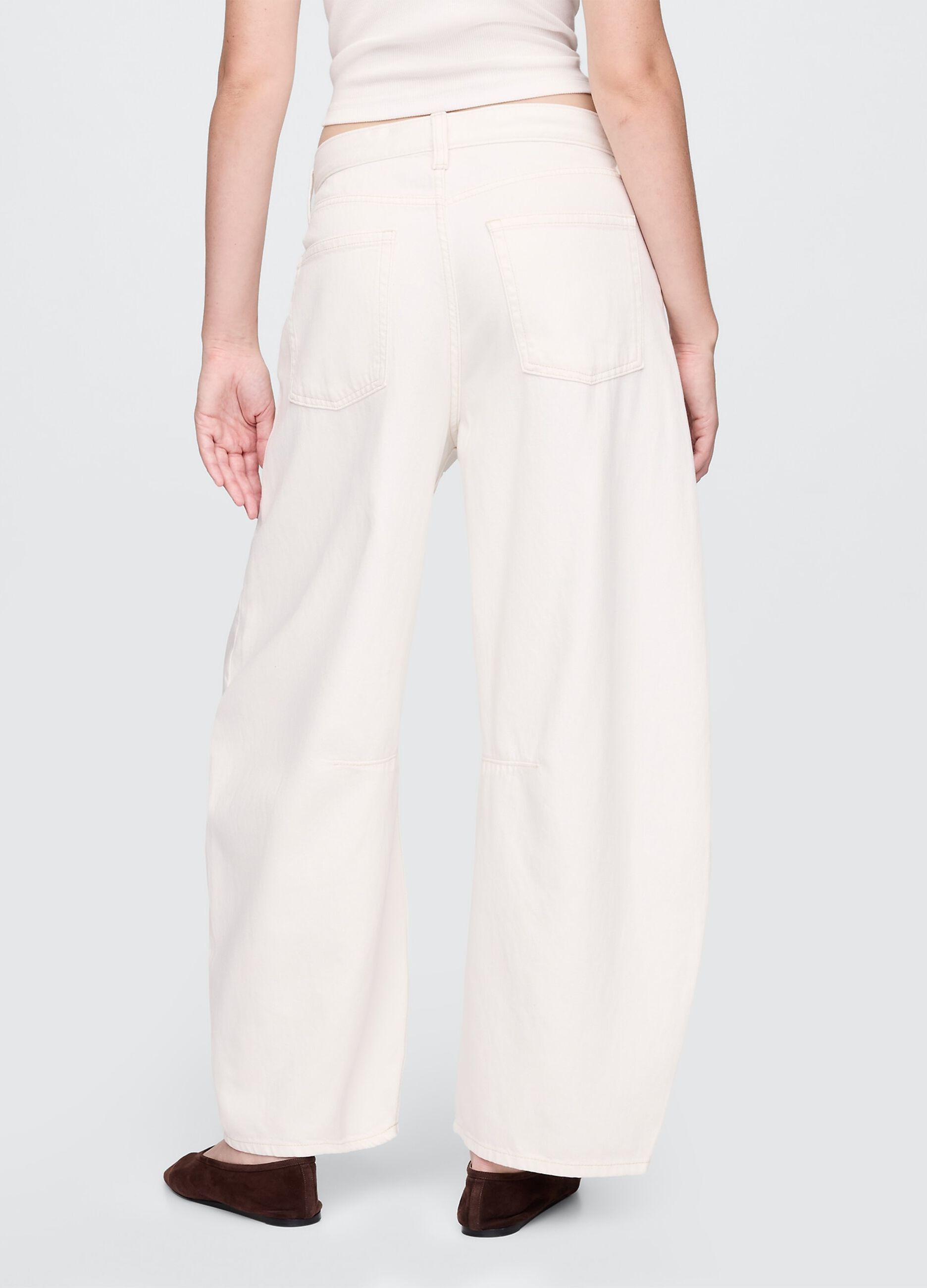 Wide White Cotton Trousers