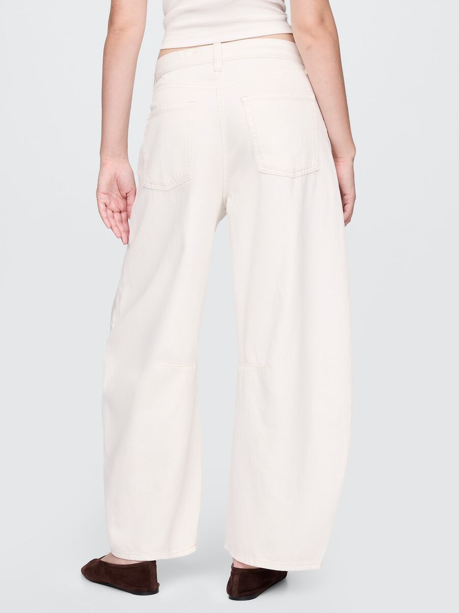 Pantaloni ampi bianchi in cotone_2