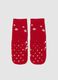 Girls' Red Christmas Cotton Blend Socks in Regular Fit_2