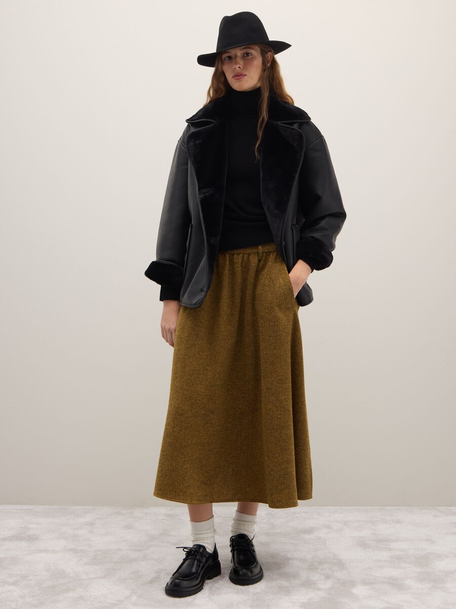 Oversized black jacket with buttons_2