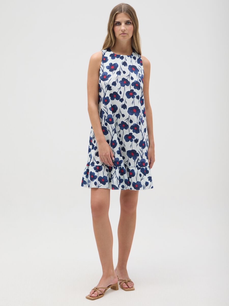 Women's Long Multicolor Cotton Dress - Regular Fit_0