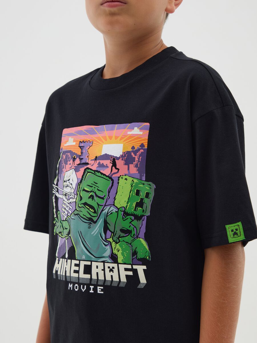 Boys' oversized black pure cotton t-shirt_2