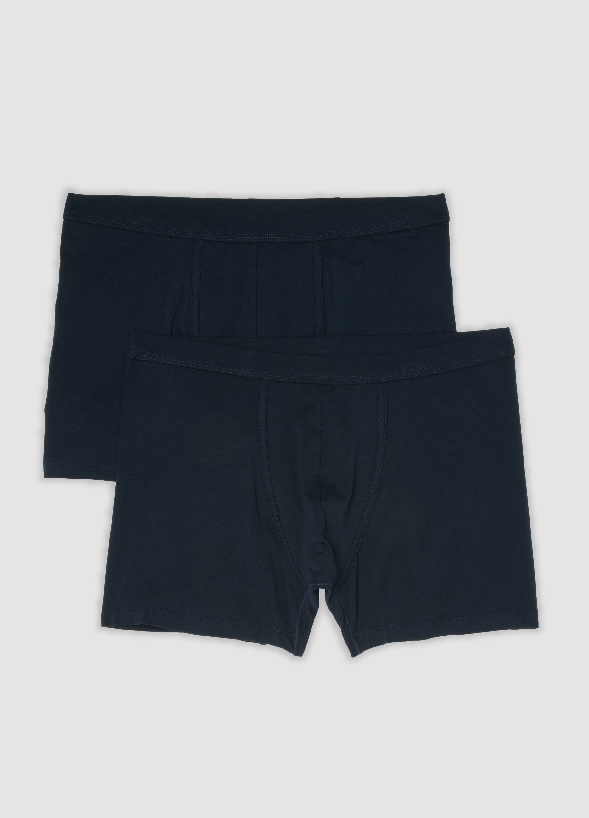 Bipack di boxer blu in cotone Supima elasticizzato