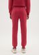 Red cotton blend jogger trousers_2