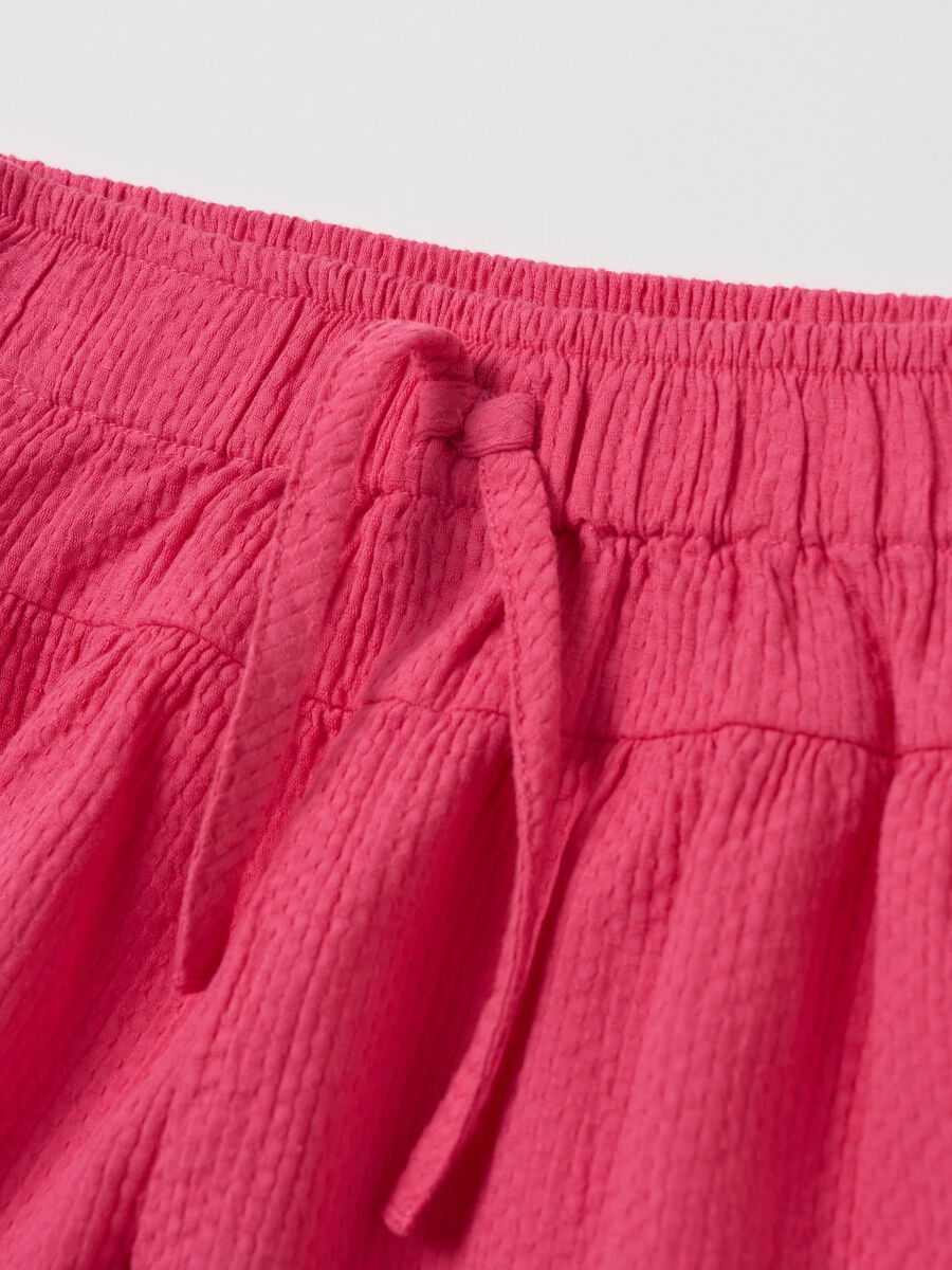 Baby girl shorts in pure pink cotton regular fit_2