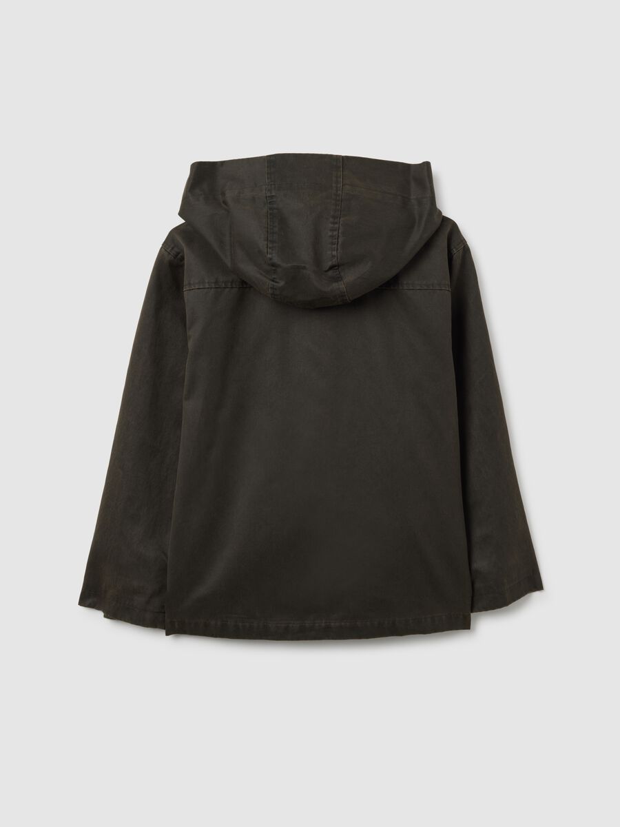 Boys' green cotton-blend jacket with regular fit_1