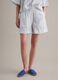 White pure cotton striped shorts_1