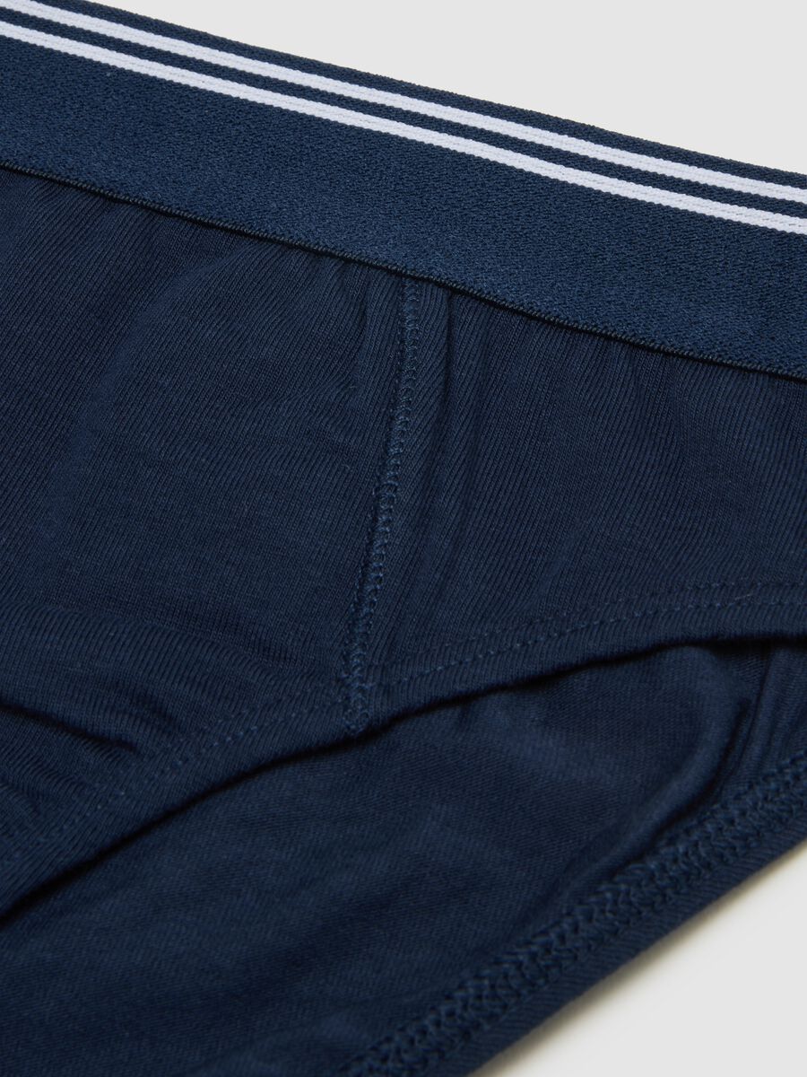Regular fit blue kids briefs in stretch cotton_2