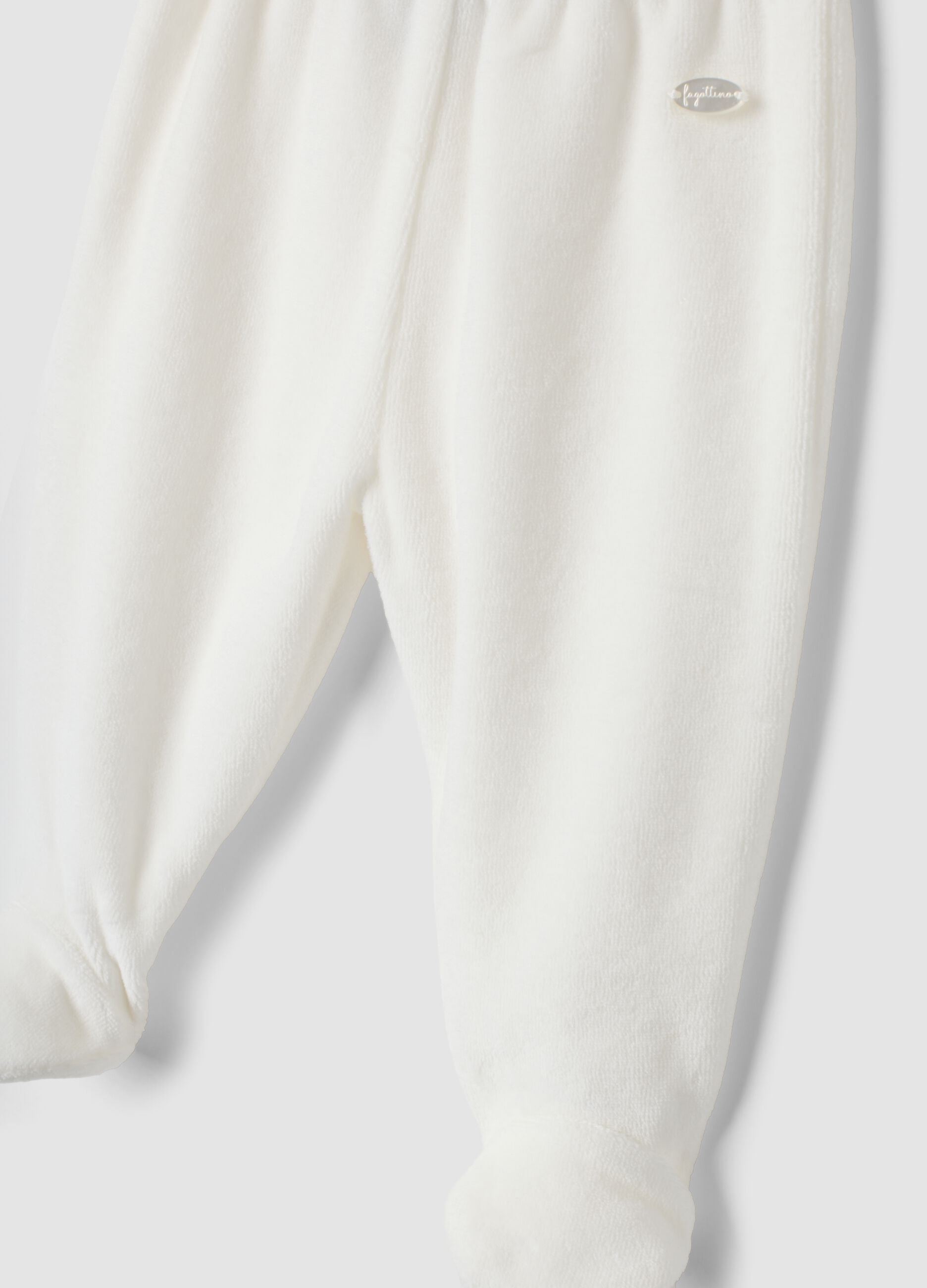 White organic cotton blend set with collar