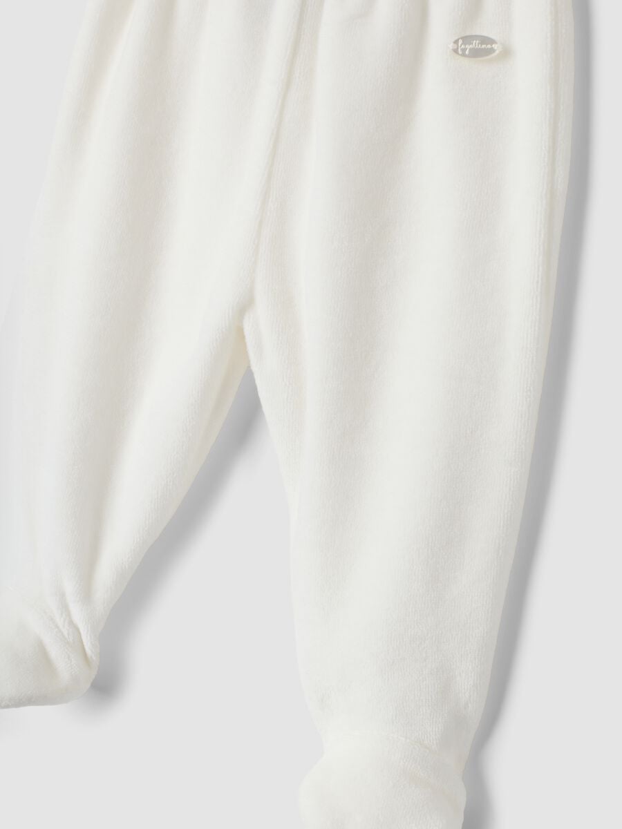 White organic cotton blend set with collar_2