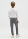Boy's grey cotton regular fit trousers with print_1