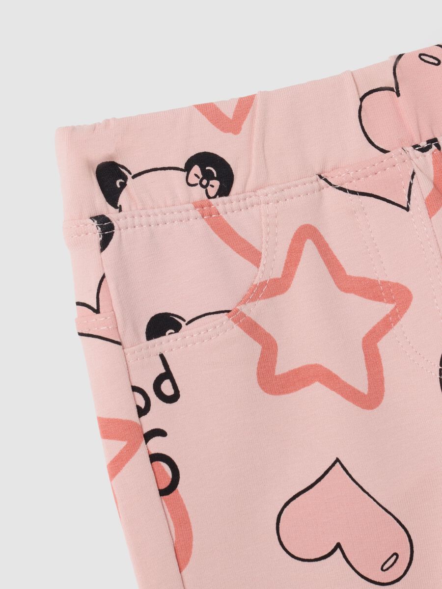 Baby Girl Cotton Stretch Pink Treggings_2