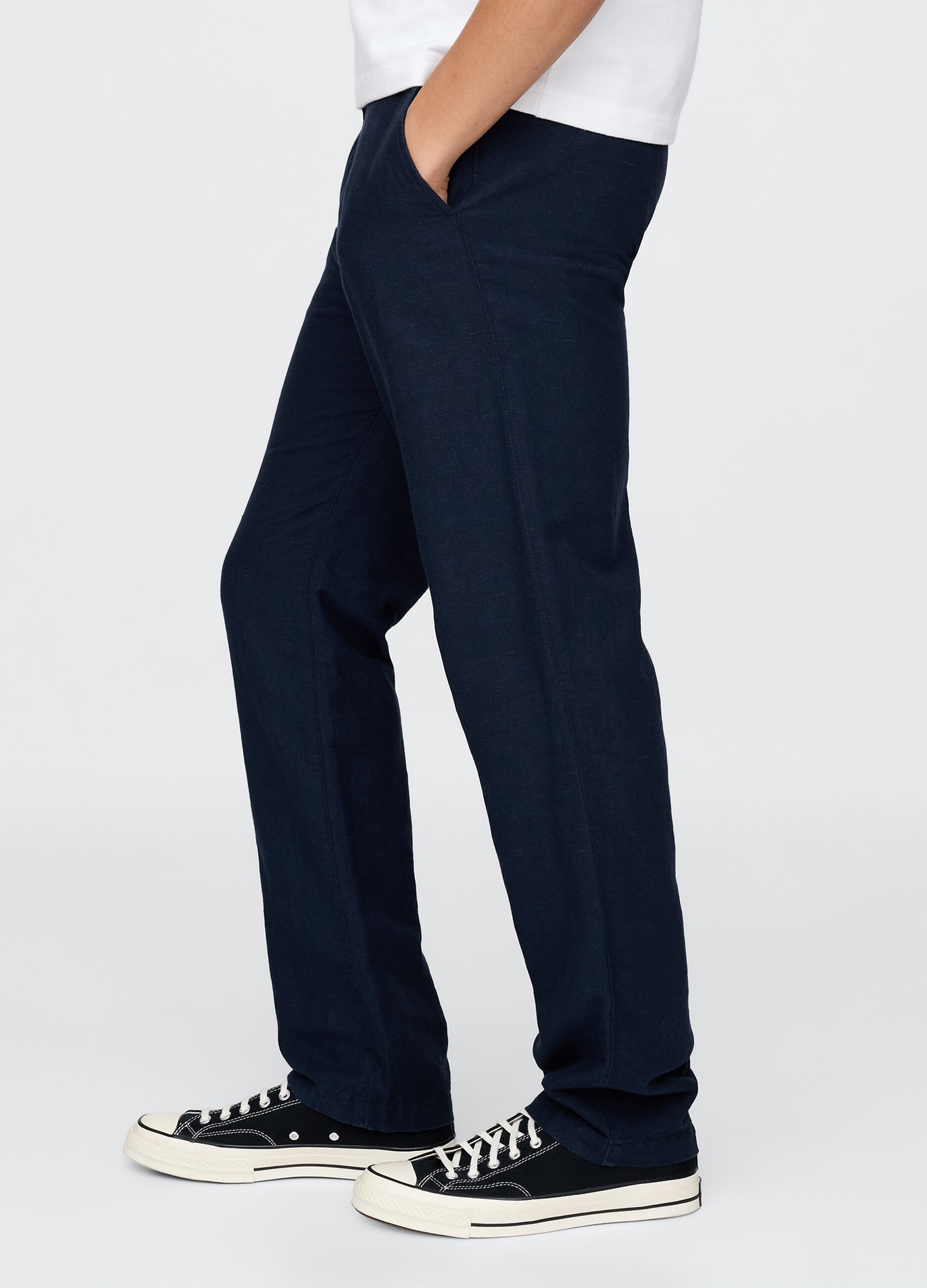 Gap Regular Blue Trousers in Linen and Cotton