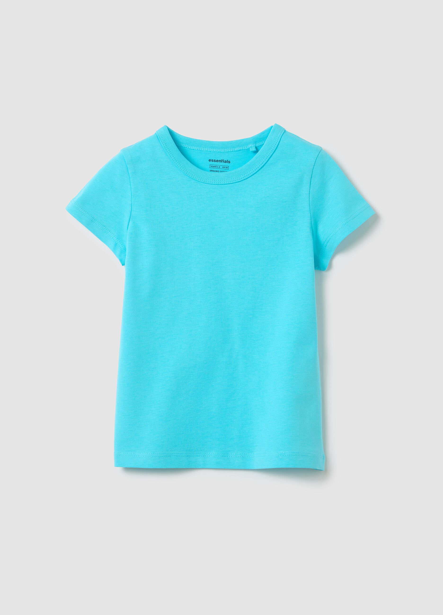 Blue T-shirt in pure cotton for girls