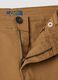 Brown stretch cotton oversized fit cargo shorts for kids_2
