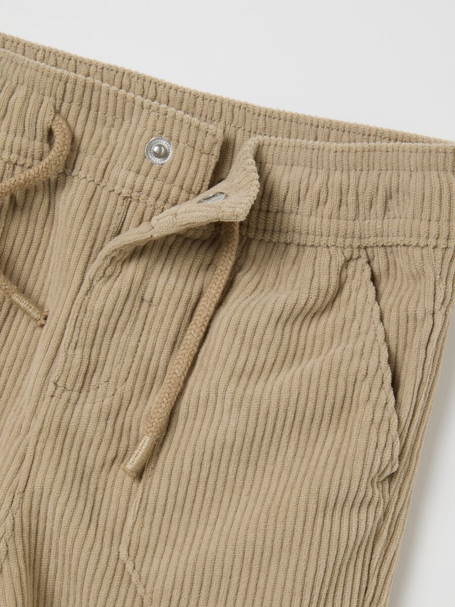 Beige Regular Fit Baby Trousers_2