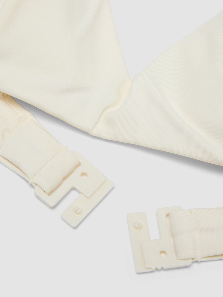 White stretch-fabric bikini top with embellished straps_5