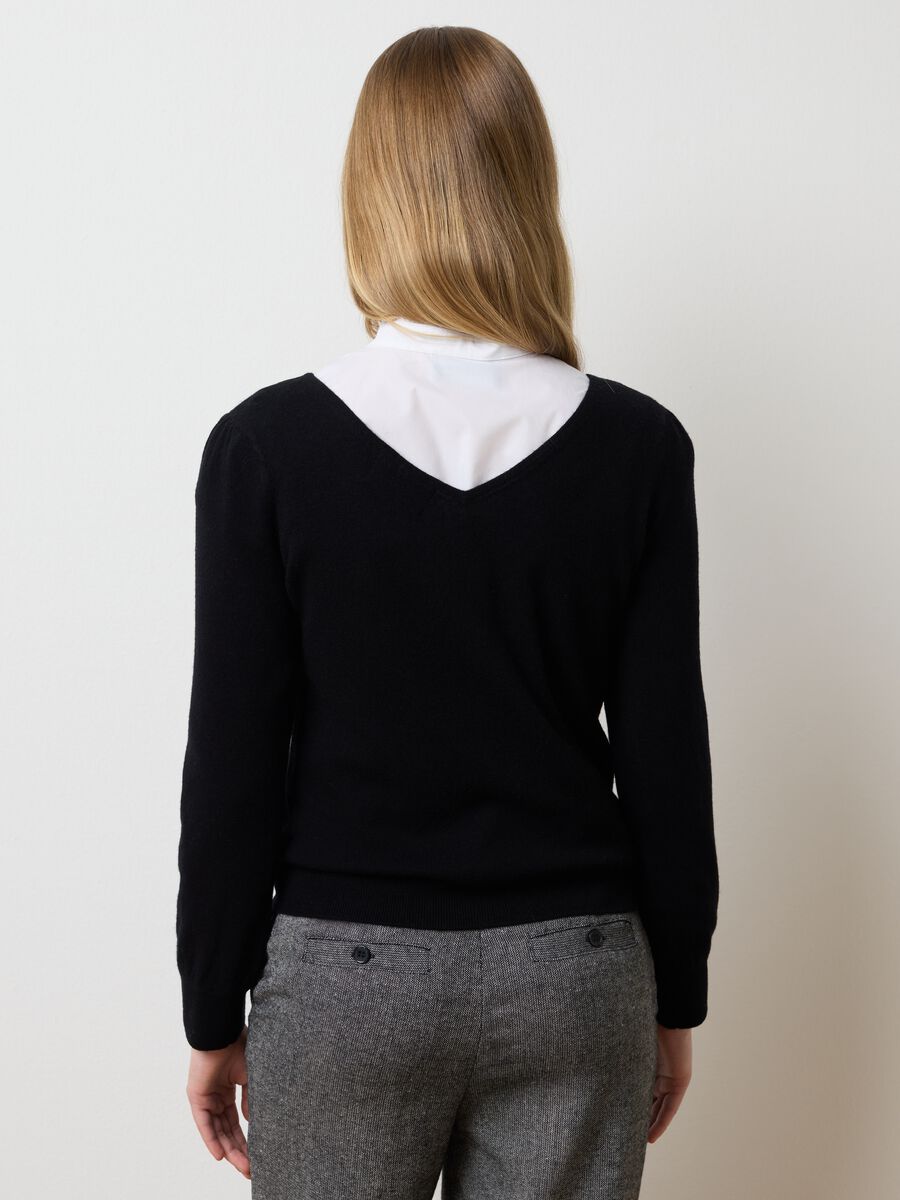 Black pure wool jumper regular fit_3