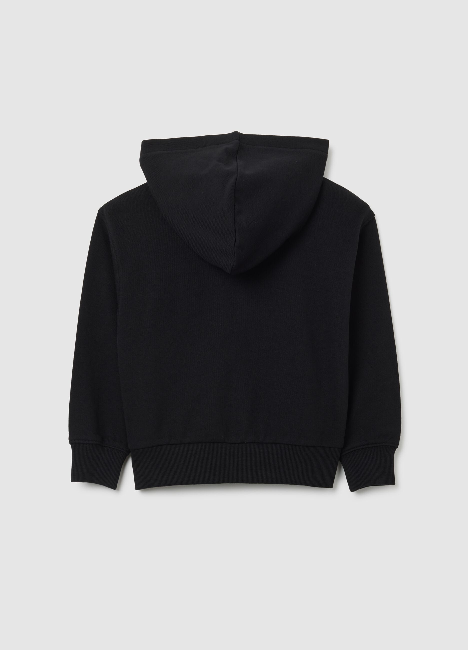 Girls' black pure cotton regular fit sweatshirt
