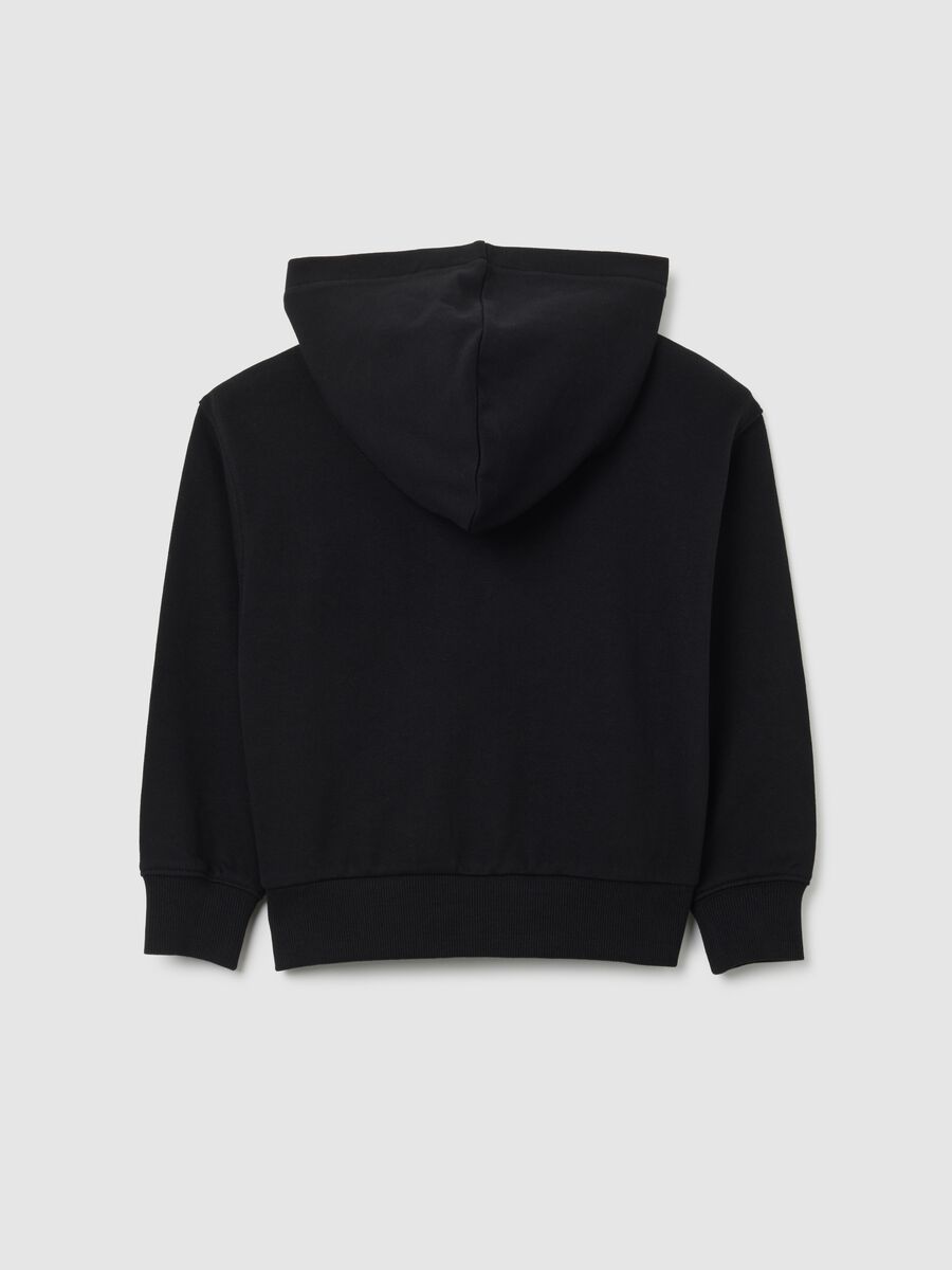 Girls' black pure cotton regular fit sweatshirt_1