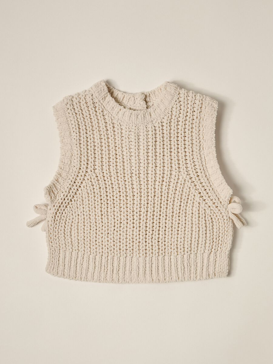 Gilet tricot in ciniglia IANA neonata_0