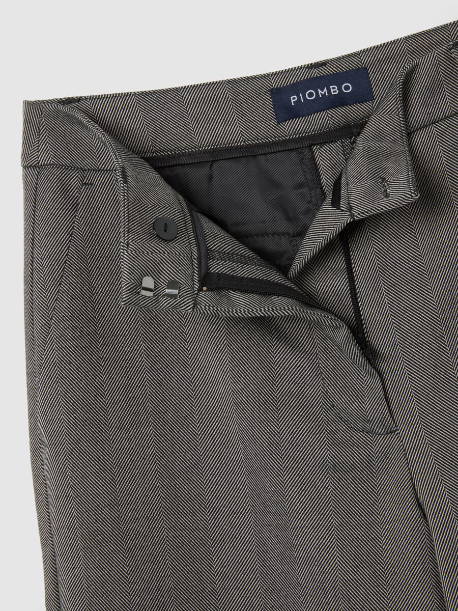Grey Regular Fit Trousers_5