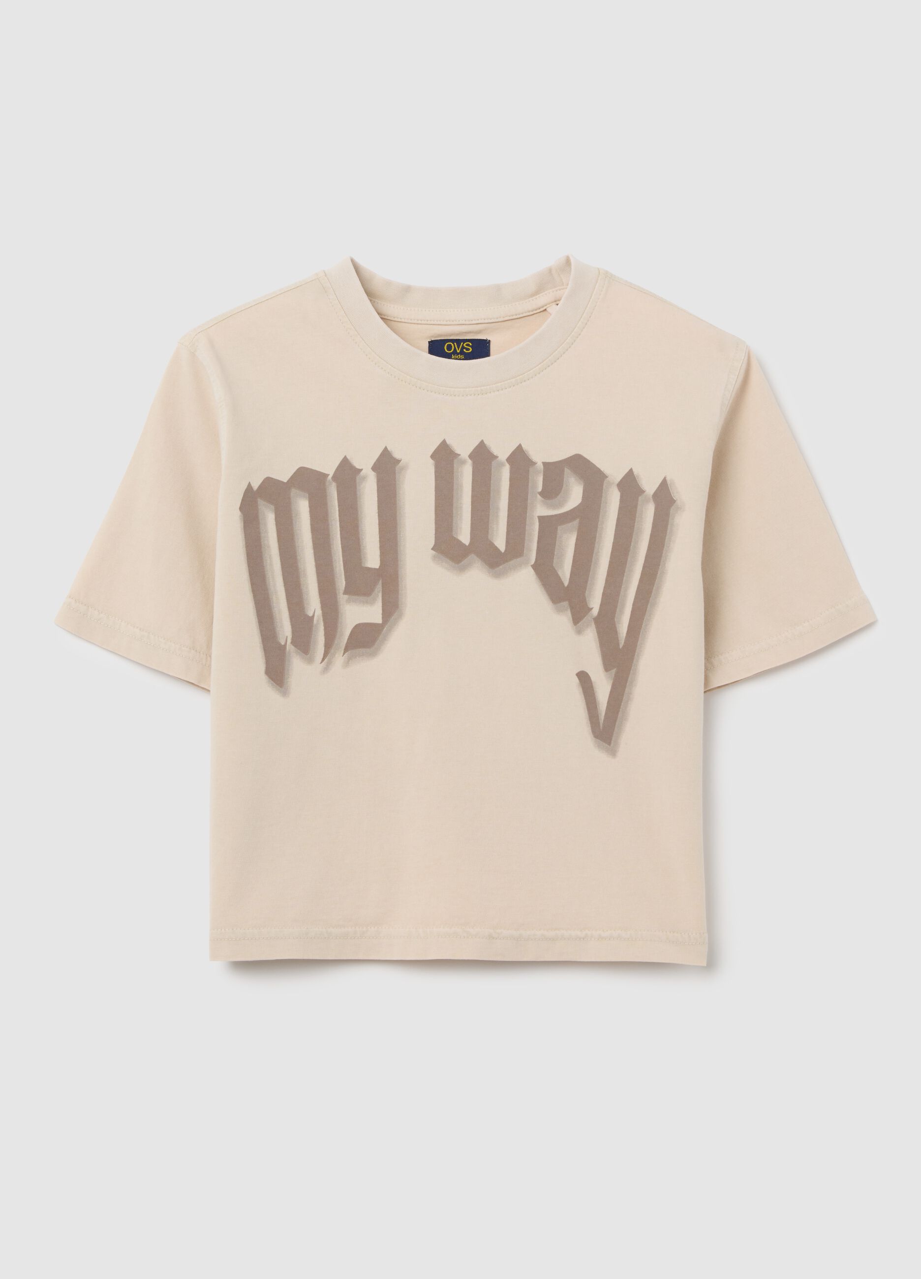 OVS Kid Short Sleeve T-shirt with 'My Way' Print