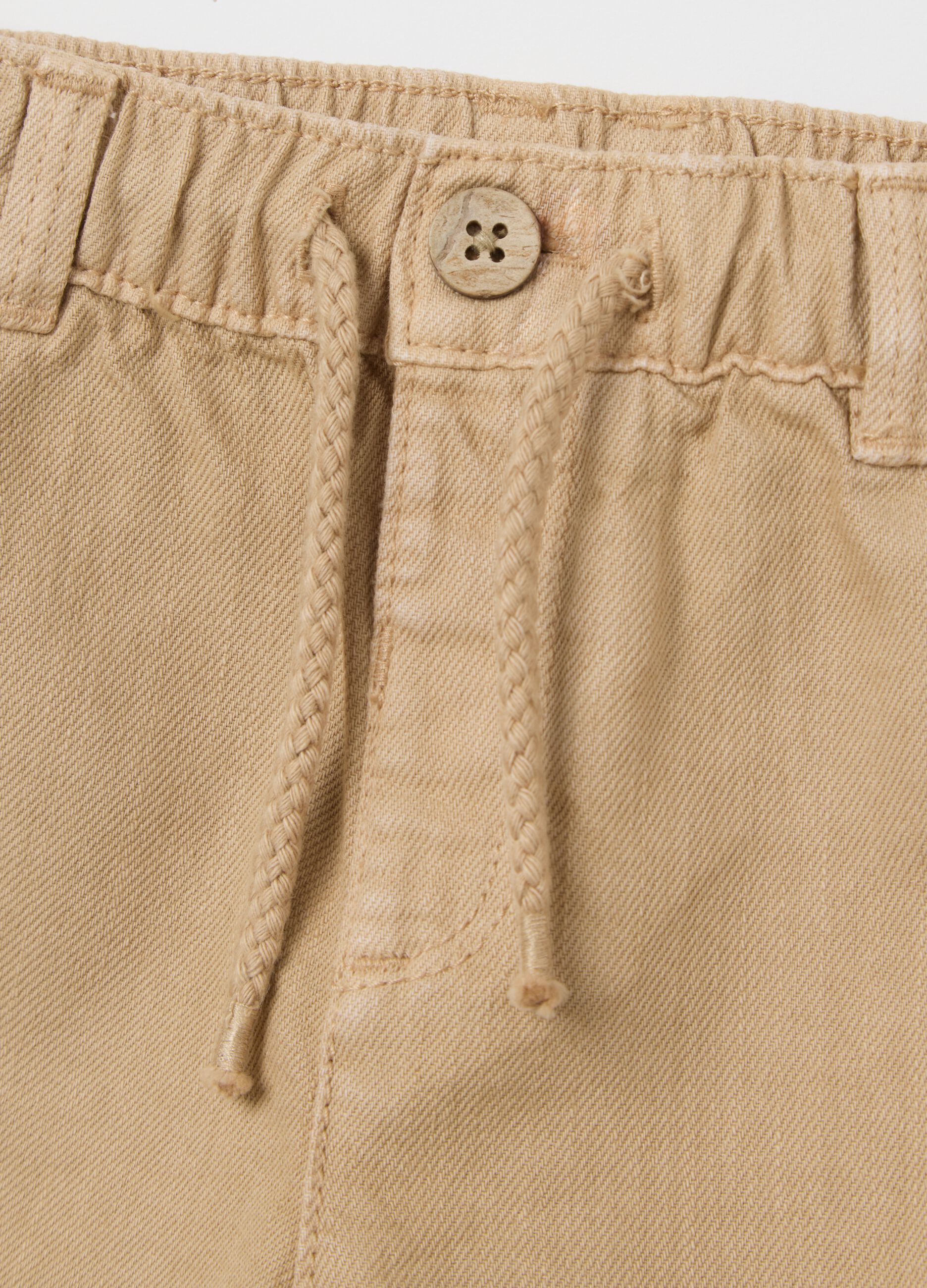 Fagottino Pure Cotton Beige Cargo Shorts