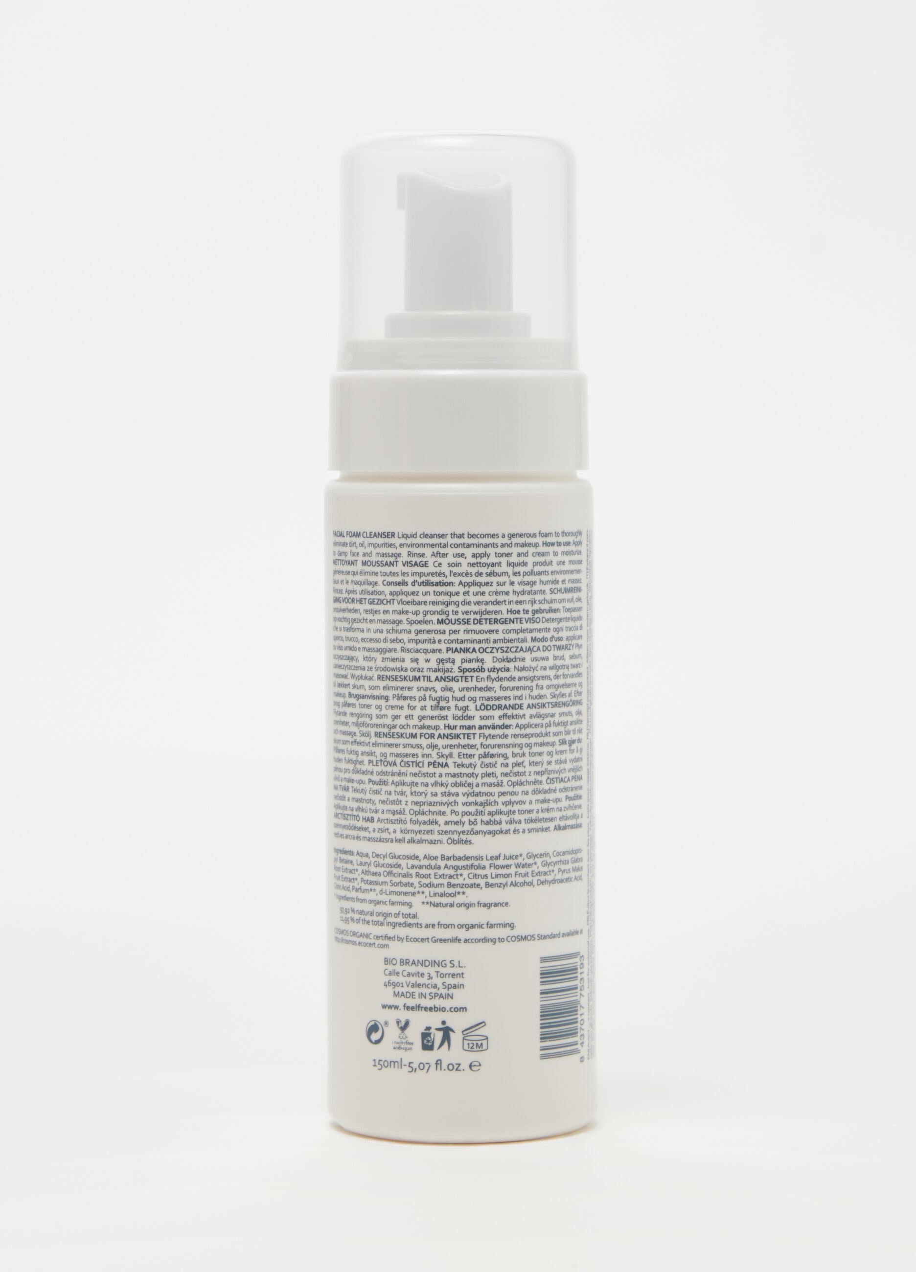 Detergente viso in mousse