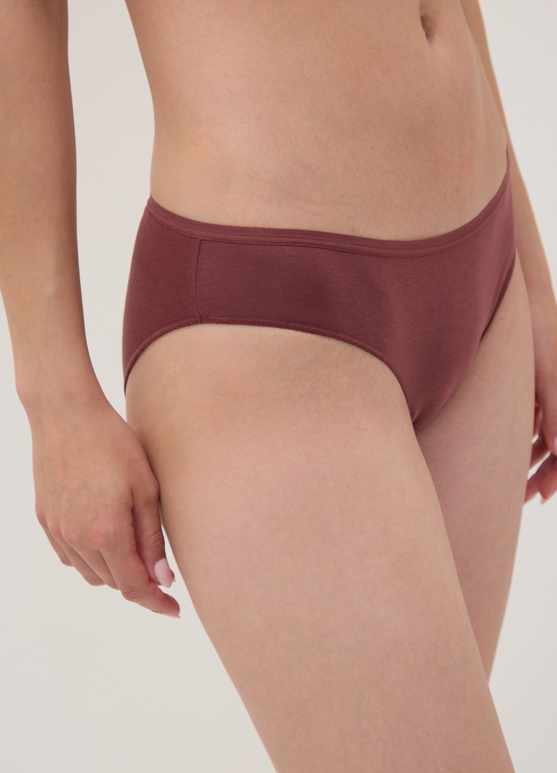 Five-pack of multicolour stretch organic cotton briefs