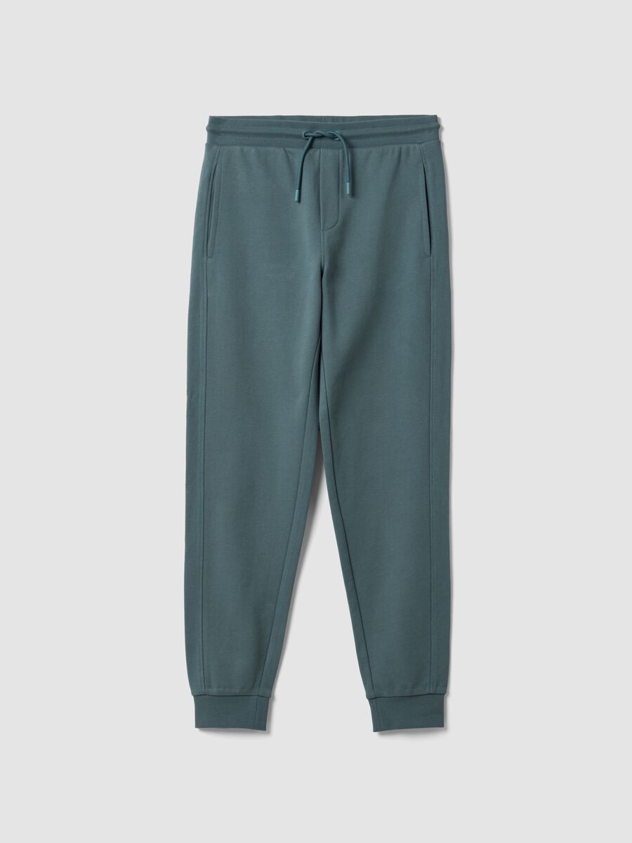 Blue organic cotton joggers_0