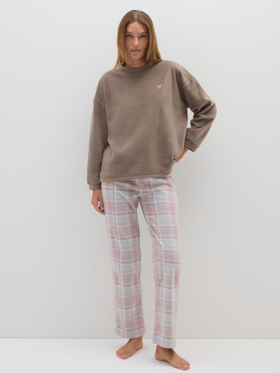 Brown Pyjama Top Regular Fit_0