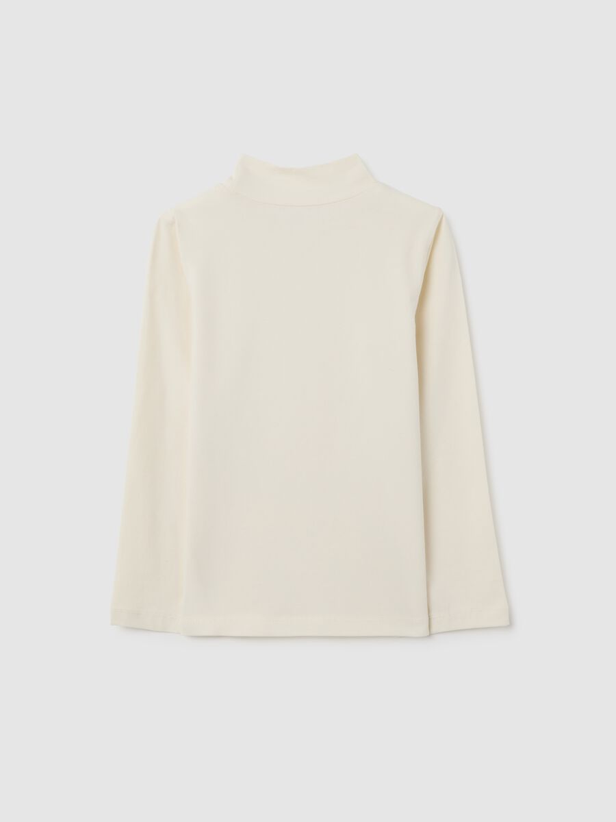 Children's beige regular fit stretch cotton jumper_1