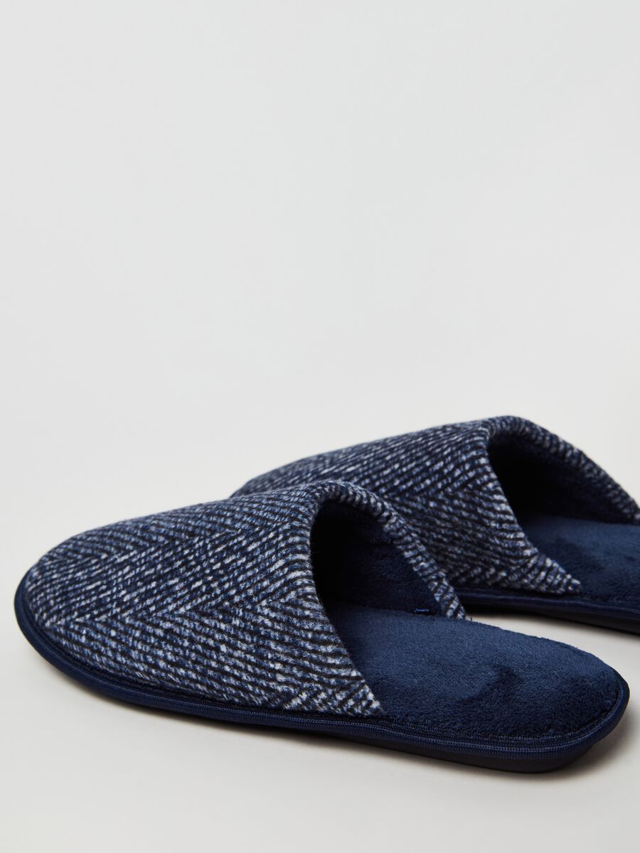 Pantofole in velour effetto mouline_2