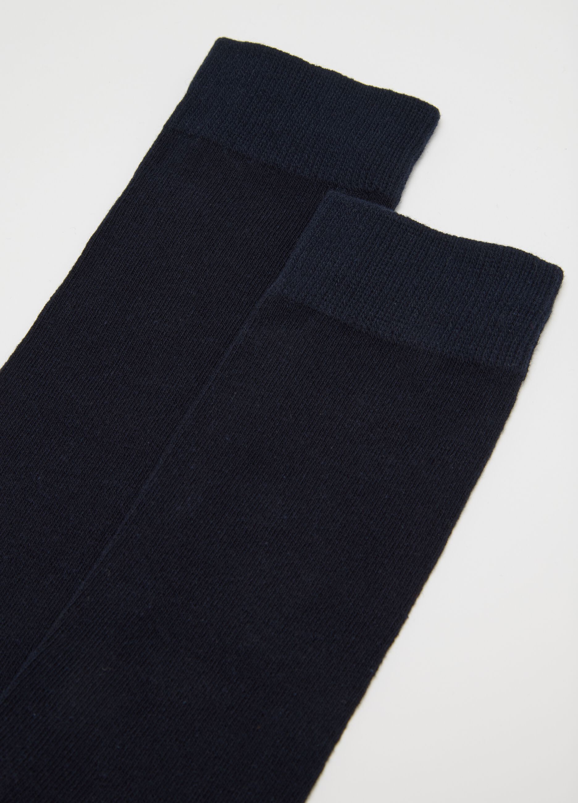 Blue Cotton Blend Socks Tripack