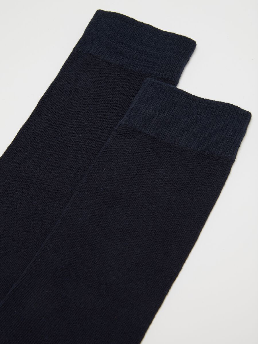 Blue Cotton Blend Socks Tripack_2